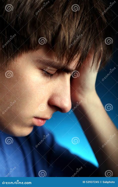 Sorrowful Young Man Stock Image Image Of Stand Loneliness 53937245