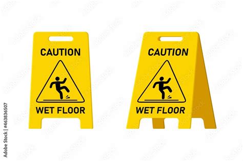 Caution Sign Warning About Wet Floor Illustration Royalty Free Svg Clip Art Library