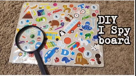 How To Make I Spy Board Game Ages 3 Youtube