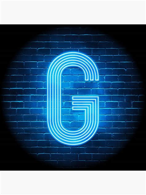 Download Letter G In Blue Neon Lights Wallpaper