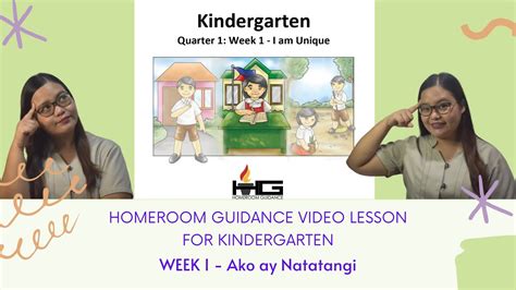 Homeroom Guidance Video Lesson For Kindergarten Week 1 Youtube
