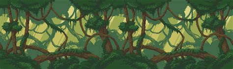 Fantasy Jungle Pixel Art Tileset By Aamatniekss