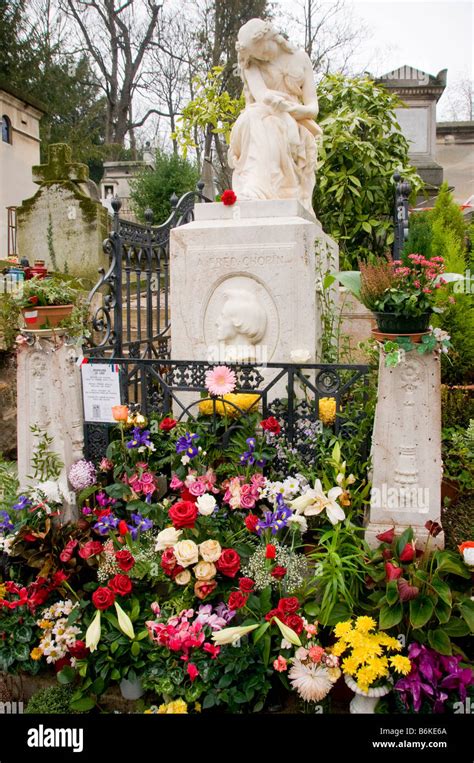 Das Grab Von Frédéric Chopin Im Friedhof Pere Lachaise In Paris