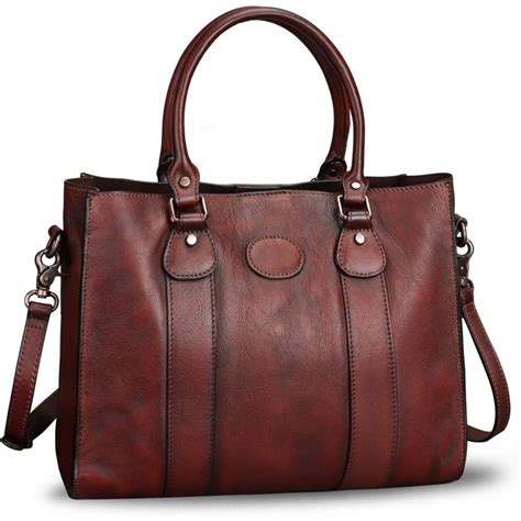 Genuine Leather Satchel Purses Handbags For Women Top Handle Shoulder