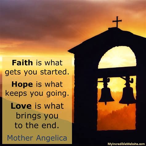 Faith hope love sunset beach. Mother Angelica: On Faith, Hope, and Love - My Incredible ...