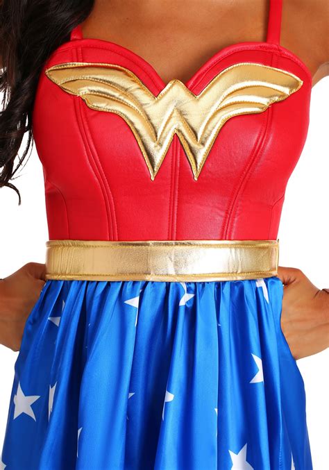 Womens Deluxe Long Dress Wonder Woman Costume