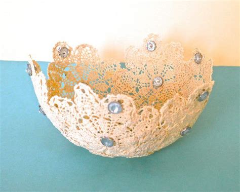 Use Glue To Secure Embellishments And A Tea Light Lace Candles