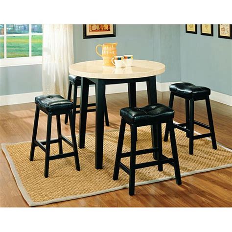 Shop Furniture Of America Lorelay 5 Piece Faux Marble Pub Set Free