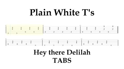 Plain White Ts Hey There Delilah Guitar Tabs Youtube