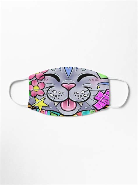 Kawaii Kitten Face Mask By Korrok Redbubble