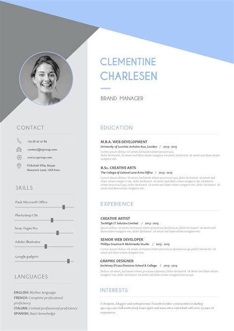 A cv is the most flexible and most of those blank cv resume templates are in microsoft word and pdf formats. Modèles de CV modernes à télécharger format Word exemples ...