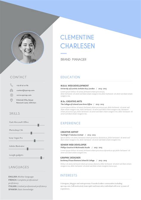 Modèles de CV modernes à télécharger format Word exemples ...