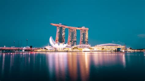Marina Bay Sands Wallpaper 4k Reflection Hotel Singapore