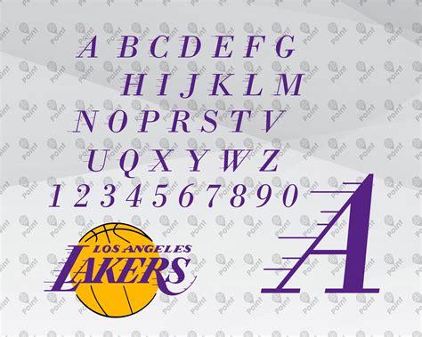 Lakers Font Svg Png Etsy