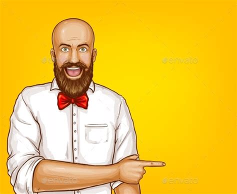 Bald Cartoon Characters With Beards Cartoon Worried Man With Beard