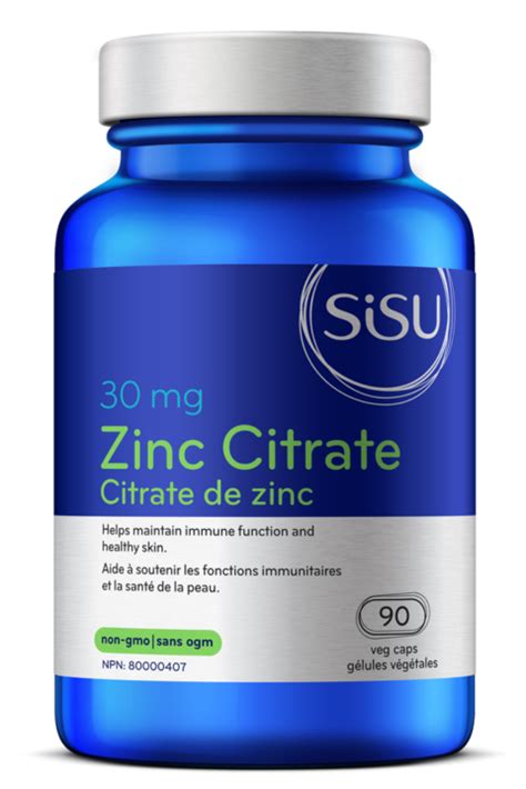 Zinc Capsules For Immune Health Sisu Premium Supplements Canada
