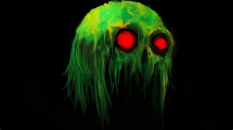 🔥 Download Creepy Green Monster Face Hd Desktop Wallpaper Scary Face