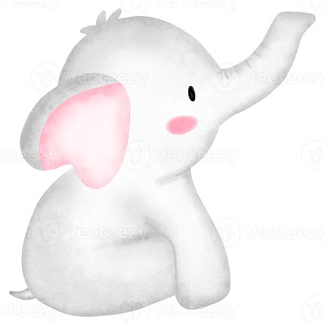 Watercolor Cute Elephant 9585619 Png