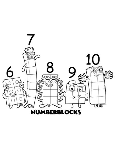 Numberblocks Coloring Pages Easy Fun For Kids Gbcoloring