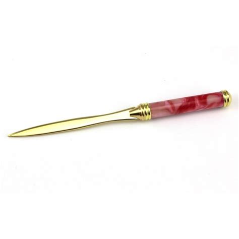Lathe And Chisel Letter Opener With Gold Fittings Lilly Pilly Pink