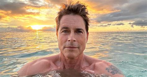 rob lowe celebrates 33 years of sobriety with a shirtless ocean selfie ‘my life is full of love