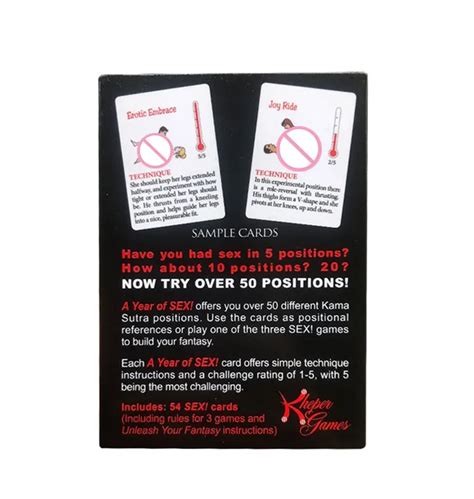 54pcs Sex Positions Playing Cards Couple Sexy Position Card Sex Toy For