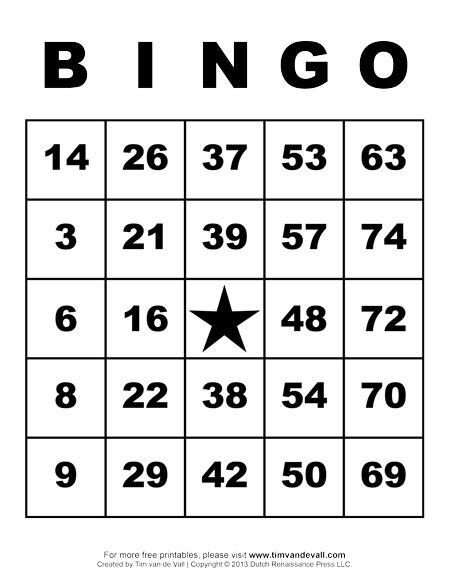 We also have a traditional 5x5 number bingo card available to print. Printable Blank Bingo Cards for Teachers