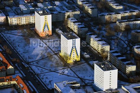 Hennigsdorf Von Oben Plattenbau Hochhaus Wohnsiedlung In