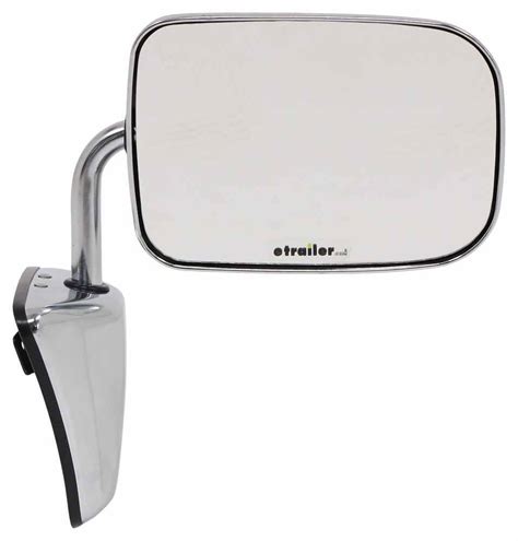 K Source Replacement Side Mirror Manual Chrome Driver Or