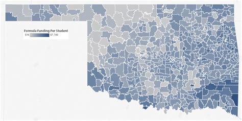 Mapped The Oklahoma School Districts With The Most And Least Per Pupil