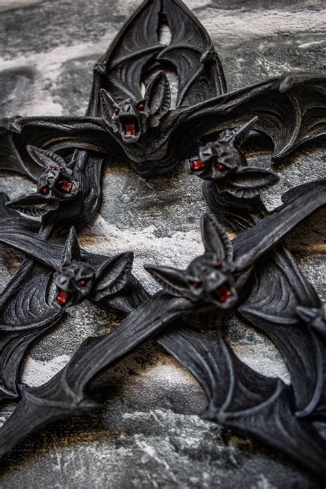 Dark Colony Bat Pentagram Wall Plaque Buy Online At