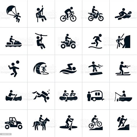 Interactive national symbols activities are a fun and effective tool for understanding more about the national symbols. Outdoor Summer Recreation Icons stock vector art 503951362 ...