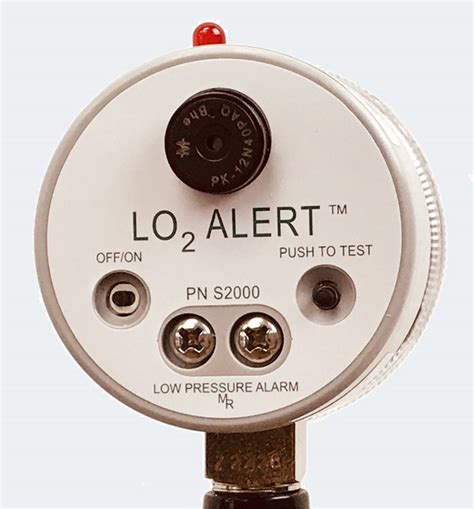 Low Pressure Oxygen Alarm Gauge 14 Inch Thread Lo2 14