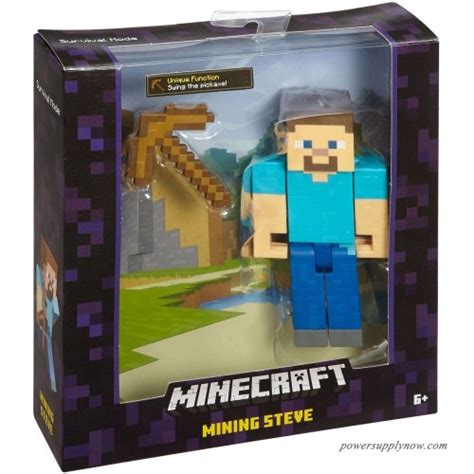 Minecraft Steve With Pickaxe Basic Figure