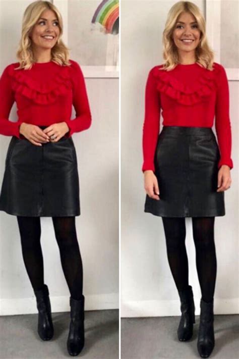 Holly Willoughby Outfits This Morning Presenter Wears A Line Leather