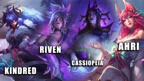 Ahri Riven Cassiopeia E Kindred Florescer Espiritual Teaser Youtube