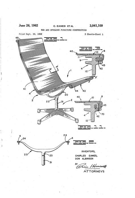 Eames Aluminum Group Chair Original Patent Eames Furniture Furniture