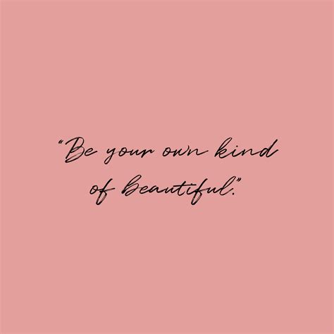 Be Your Own Kind Of Beauty Text Quote On Blush Pink Background