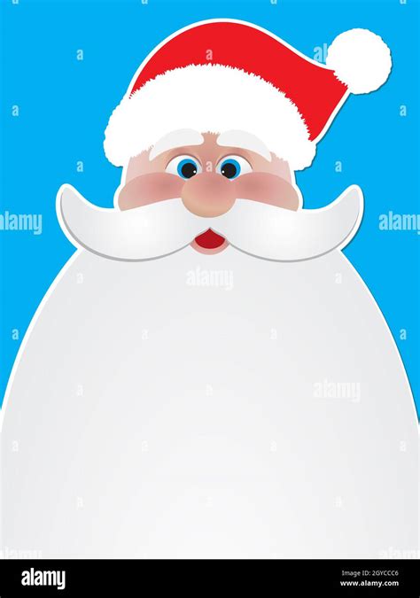 Christmas Background Of Cartoon Santas Face Stock Photo Alamy
