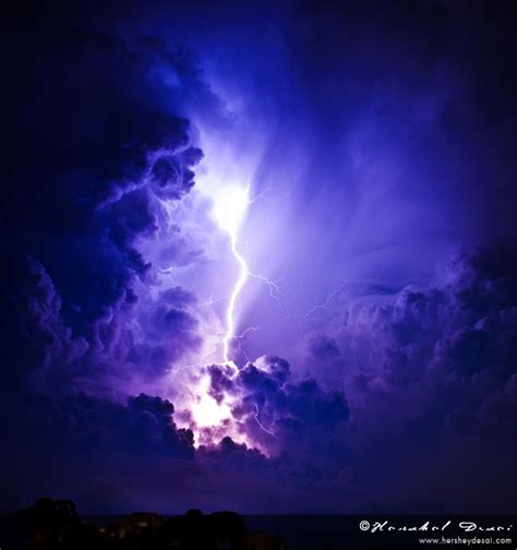 Amazing Thunder Lightning Paysage Foudre Meteo