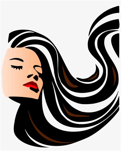 Drawing And Illustration Digital Art And Collectibles Woman Clipart Long Hair Clipart Long Blowing