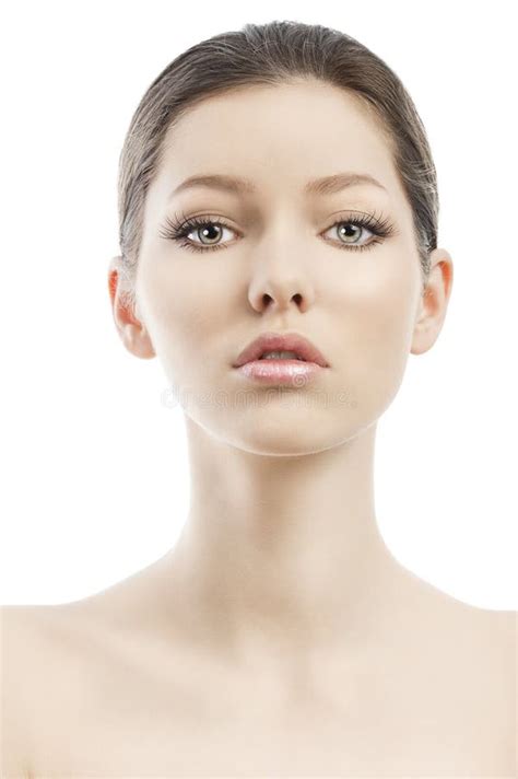 Beauty Style Face Shot She Is In Front Stock Image Image Of