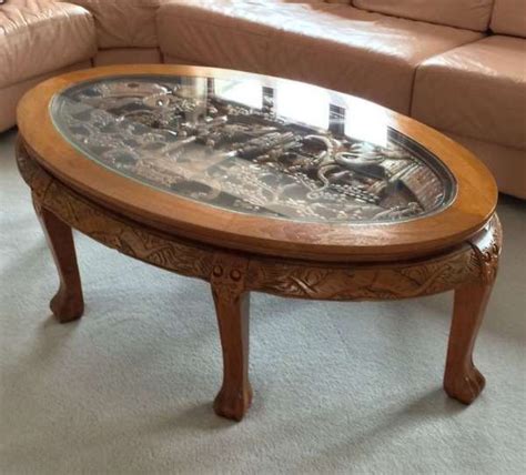 Chinese antique natural rosewood tea table sculptures carved by hand are very precious and rare to collect. 12+ Impressive Chinese Wood Carved Coffee Table Collection ...