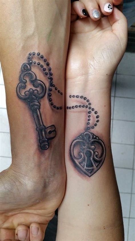 This tattoo works like a charm to share the experience in a simple and quick way. 40 Unique and Matching Couple Tattoo Designs - OutfitCafe ...