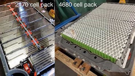 Watch Teslas Cylindrical 4680 Battery Pack Compared With 2170 Pack
