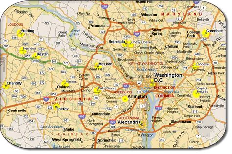 Washington Dc Area Virginia Map
