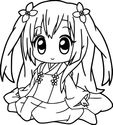 Coloring Pages Of A Cute Anime Girl Coloring Pages