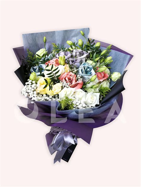 Maybe you would like to learn more about one of these? Money Rose Hand Bouquet Delivery KL | Olea Florist Modern Arrangement