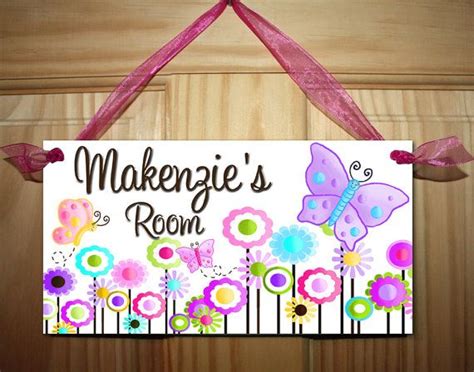 Create your own diy name sign for the bedroom door or as wall art for your kid's rooms. Multicolour Butterfly Girls Bedroom and Baby Nursery Kids ...