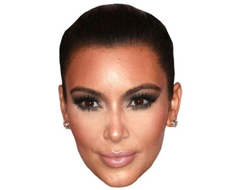 Cardboard Cutout Celebrity Kim Kardashian Mask